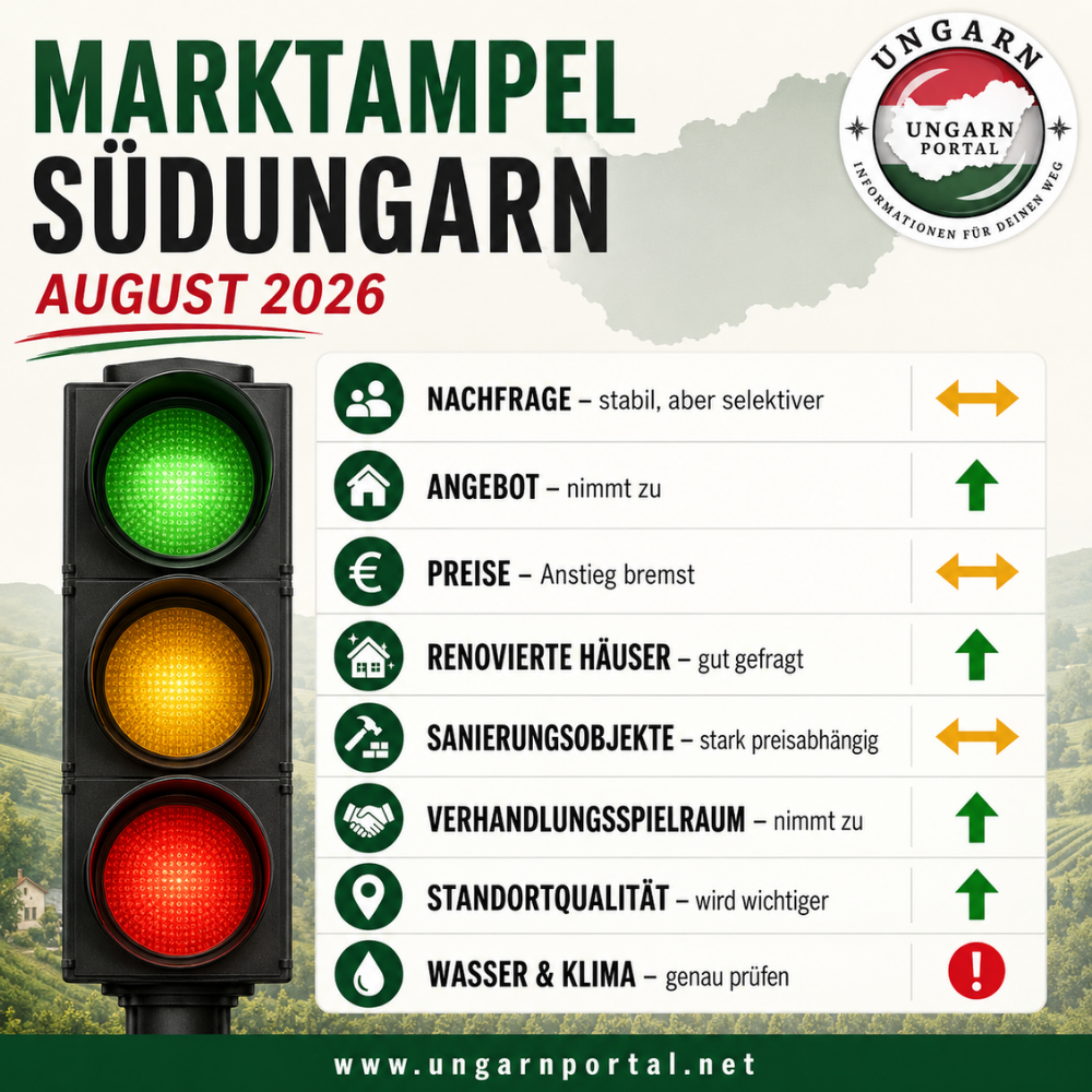 Marktampel Immobilien Südungarn August 2026