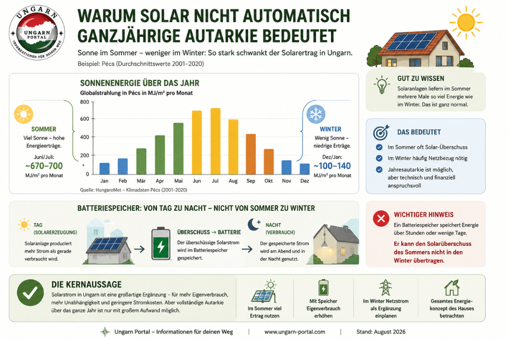 Solar ist nicht automatisch ganzjährige Autarkie